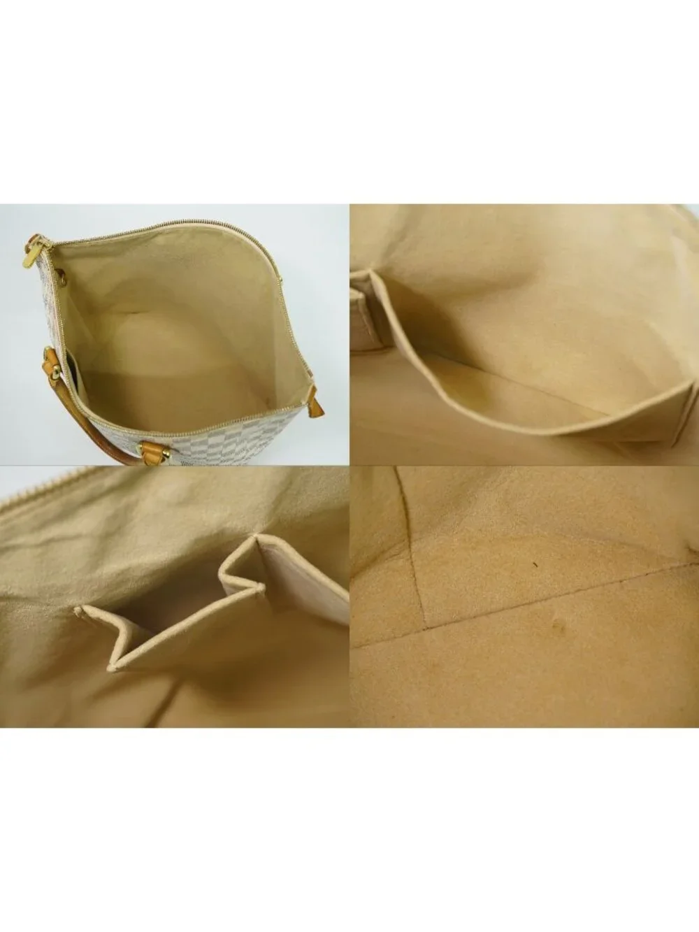 Louis Vuitton LV Saleya MM Damier Azur Shoulder Bag Tote White